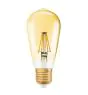 Osram Vintage 1906 LED E27 Edison Filamento Oro 4W 380lm - 824 Bianco Molto Caldo | Sostitutiva 40W