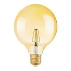 Osram Vintage 1906 LED E27 Globe Filamento Oro 125mm 6.5W 650lm - 824 Bianco Molto Caldo | Dimmerabile - Sostitutiva 50W